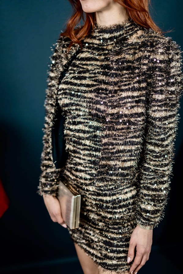 Payet Detay Sakallı Kahve Zebra Ceket