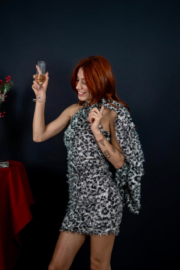 Payet Detay Sakallı Silver Leopar Ceket