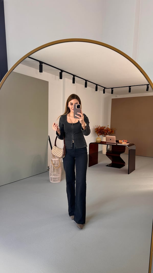 Premium Seri Antrasit Straight Fit Jean