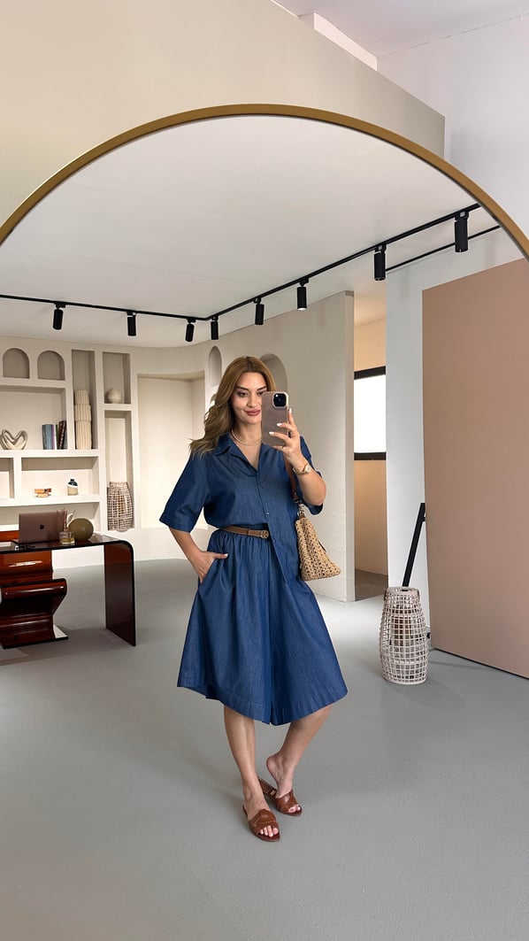 Premium Seri Bermuda Pantolon Gömlek Tensel Takım