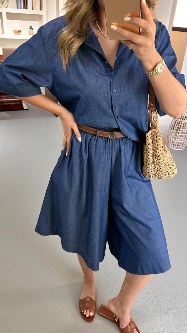 Premium Seri Bermuda Pantolon Gömlek Tensel Takım