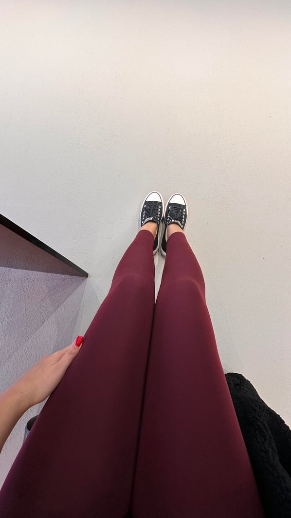 Premium Seri İçi Şardonlu Korse Etkili Bordo Tayt