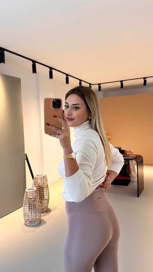 Premium Seri İçi Şardonlu Korse Etkili Vizon Tayt