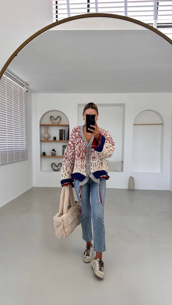 Premium Seri Kesik Paça Likralı Mavi Boyfit Jean