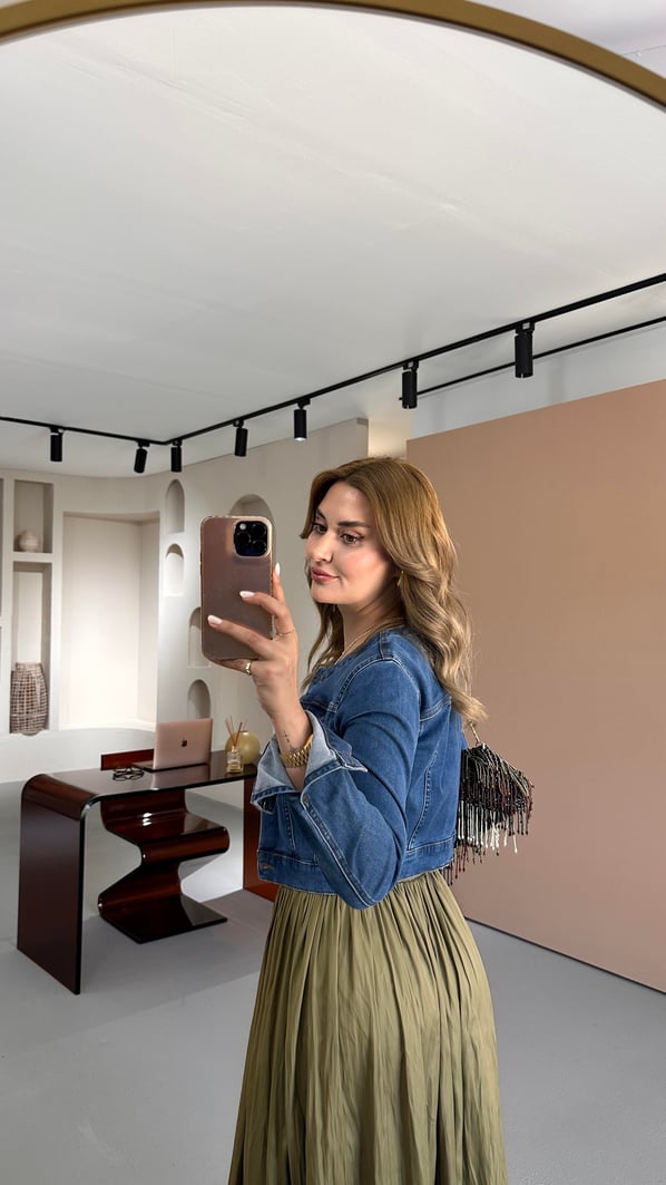 Premium Seri Likralı Denim Ceket