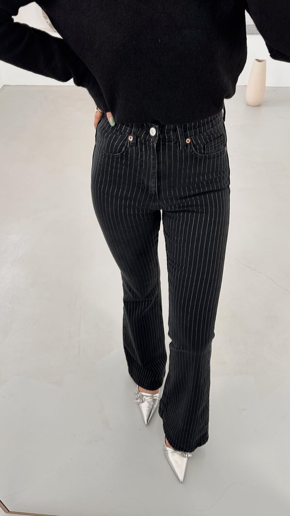 Premium Seri Sim Şeritli Füme İspanyol Jean