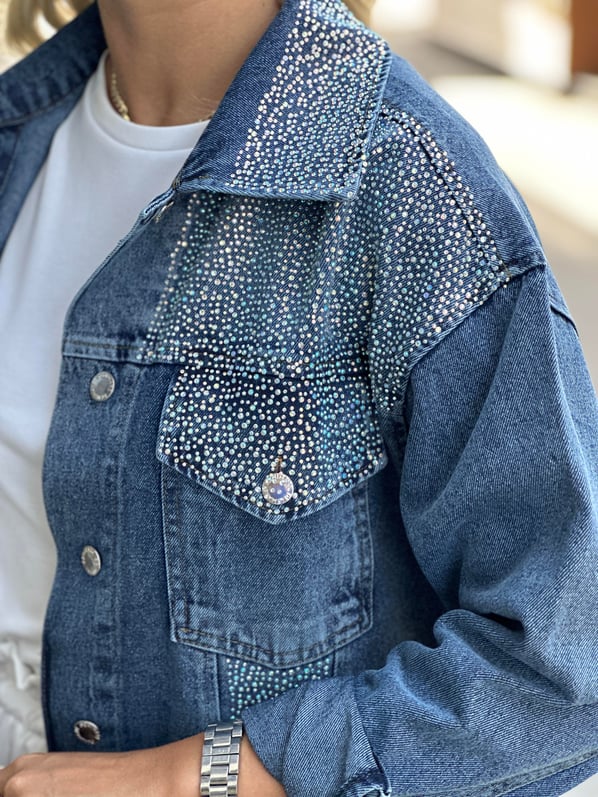 Premium Seri Taş Detay BF Denim Ceket