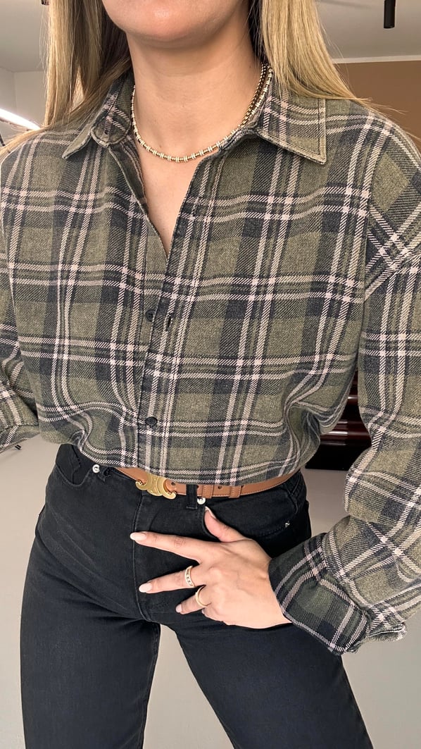 Premium Seri Unisex Haki Oduncu Gömleği