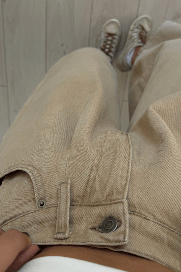  Vintage Taş Yıkamalı Barrel Beli Lastikli PantolonSezgi Tekin