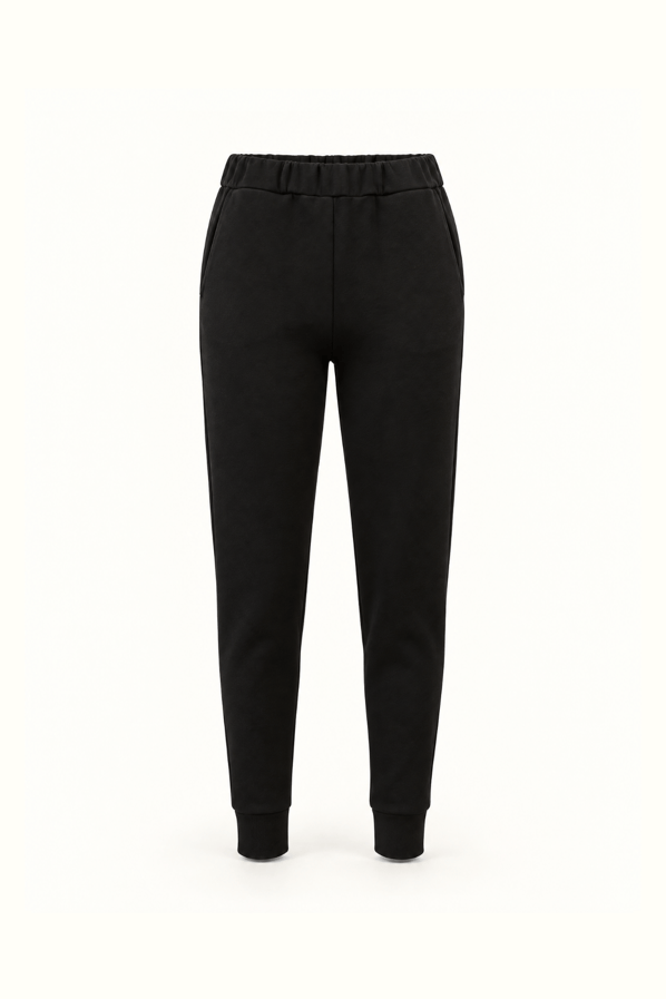 Beli Lastikli Siyah Jogger PantolonSezgi Tekin