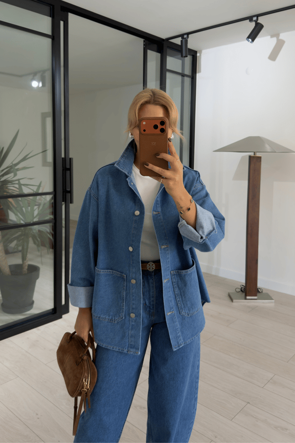 BF Cep Detay Mavi Denim CeketSezgi Tekin