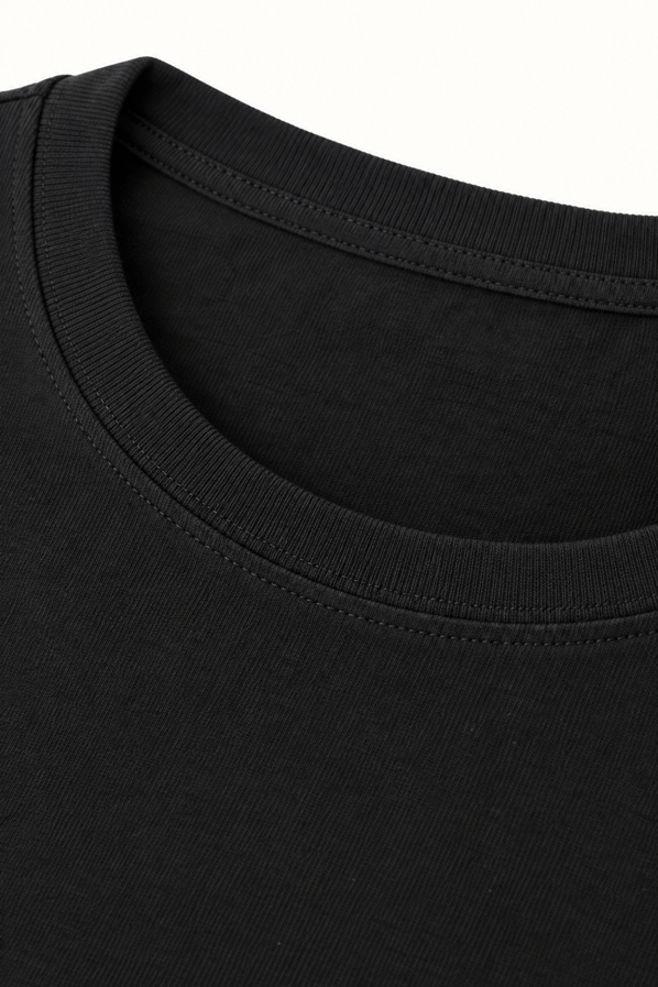 Bisiklet Yaka Siyah Relax Basic TshirtSezgi Tekin