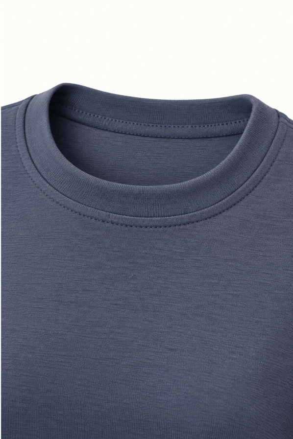 Bisiklet Yaka Uzun Kol Basic Antrasit TshirtSezgi Tekin