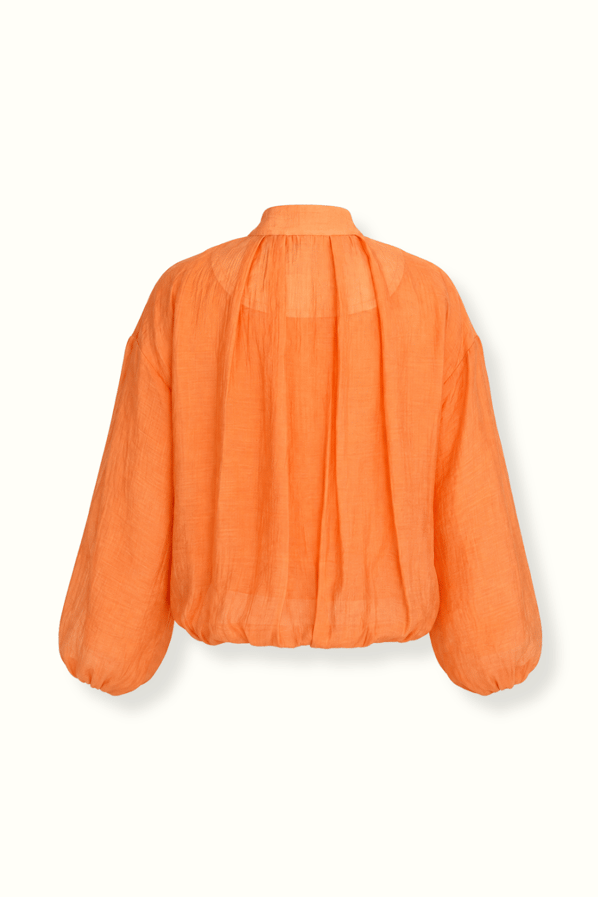 Dik Yaka Fermuarlı Orange Bomber CeketSezgi Tekin