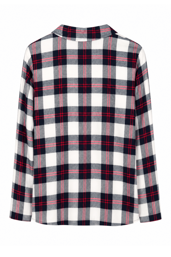 Gömlek Pantolon Ekose Pijama TakımıSezgi Tekin