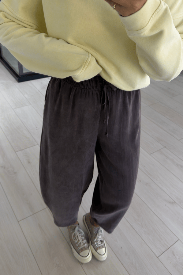 Kahve Tensel Modal Slouchy PantolonSezgi Tekin