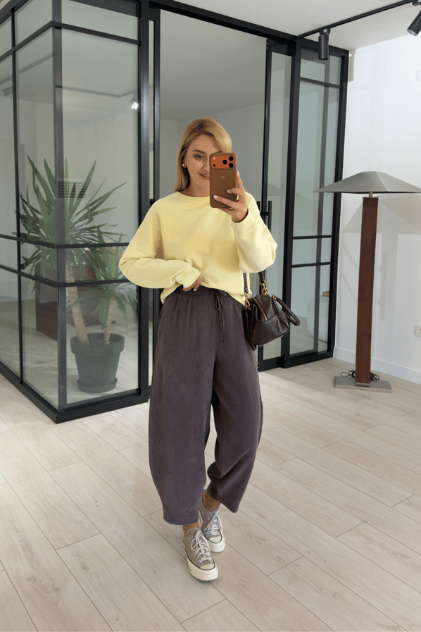 Kahve Tensel Modal Slouchy PantolonSezgi Tekin