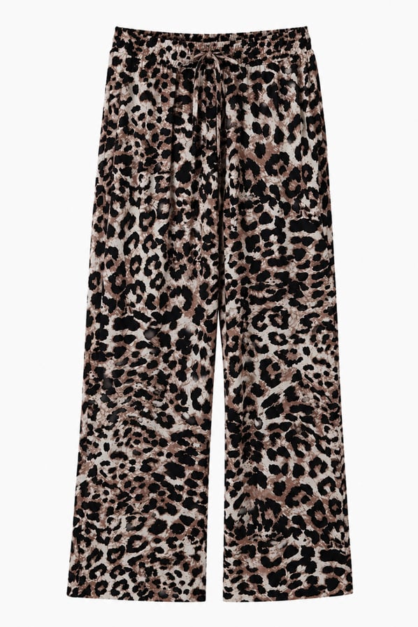 Leopar Gömlek Pantolon Viskon TakımSezgi Tekin