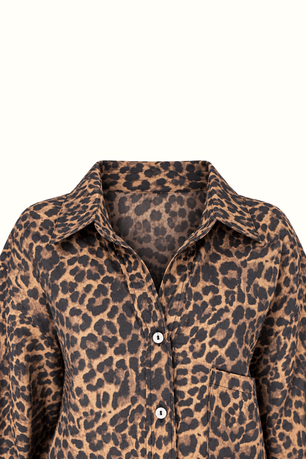 Leopar Oversize GömlekSezgi Tekin