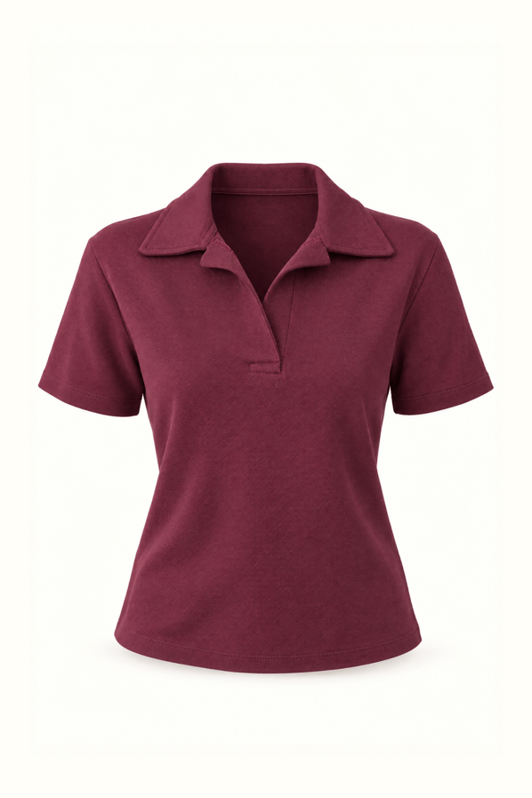 Polo Yaka Mürdüm TshirtSezgi Tekin