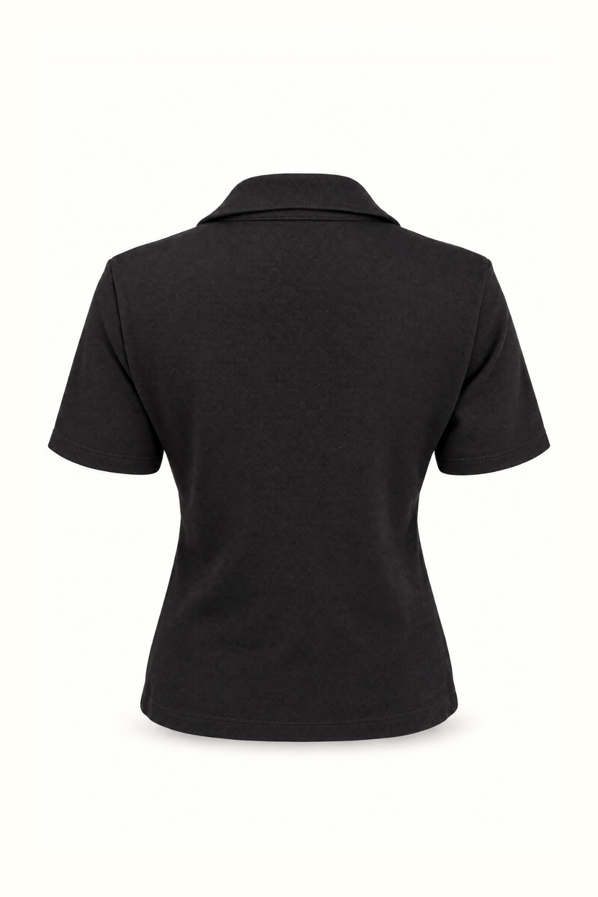 Polo Yaka Siyah TshirtSezgi Tekin