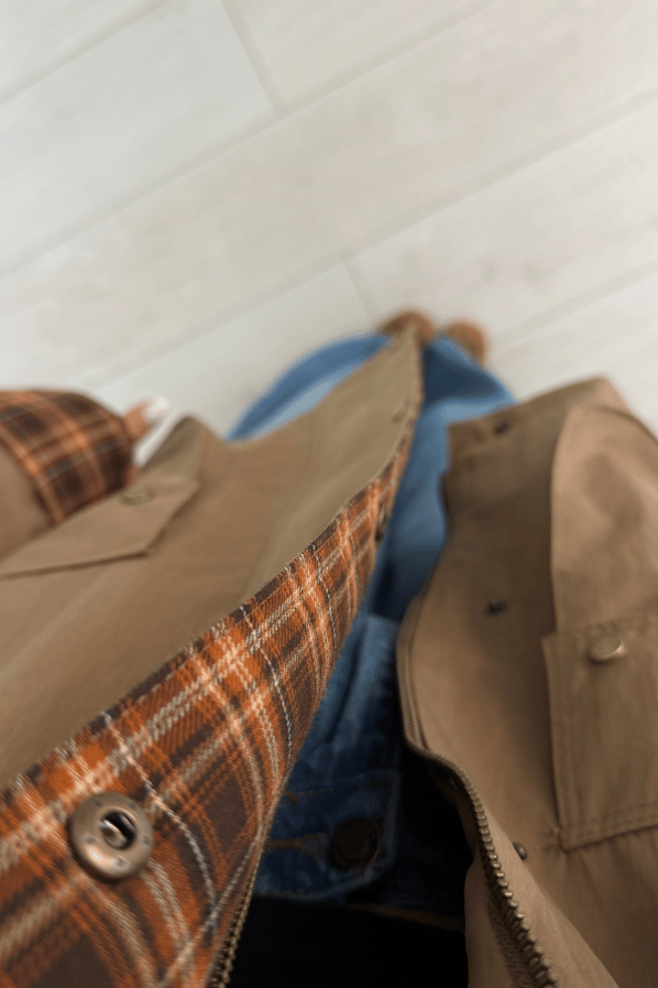 Premium Seri Ekose Astarlı Oversize Camel ParkaSezgi Tekin
