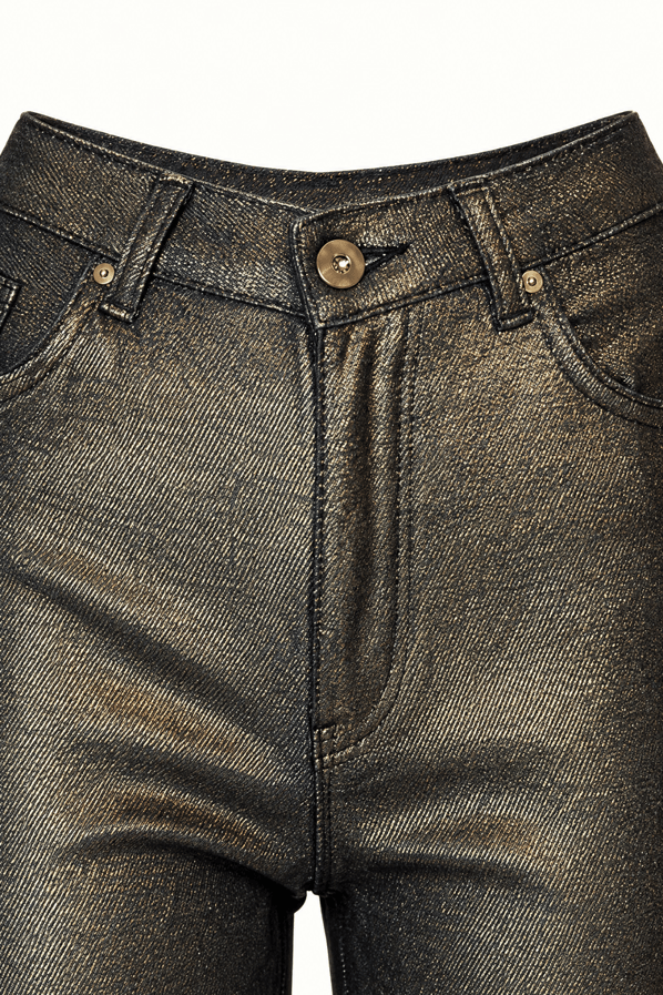 Premium Seri Gold Varaklı Jean PantolonSezgi Tekin
