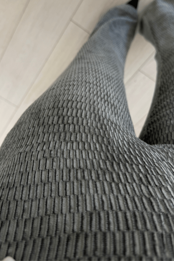 Premium Seri Kadife Dokulu Gri PantolonSezgi Tekin