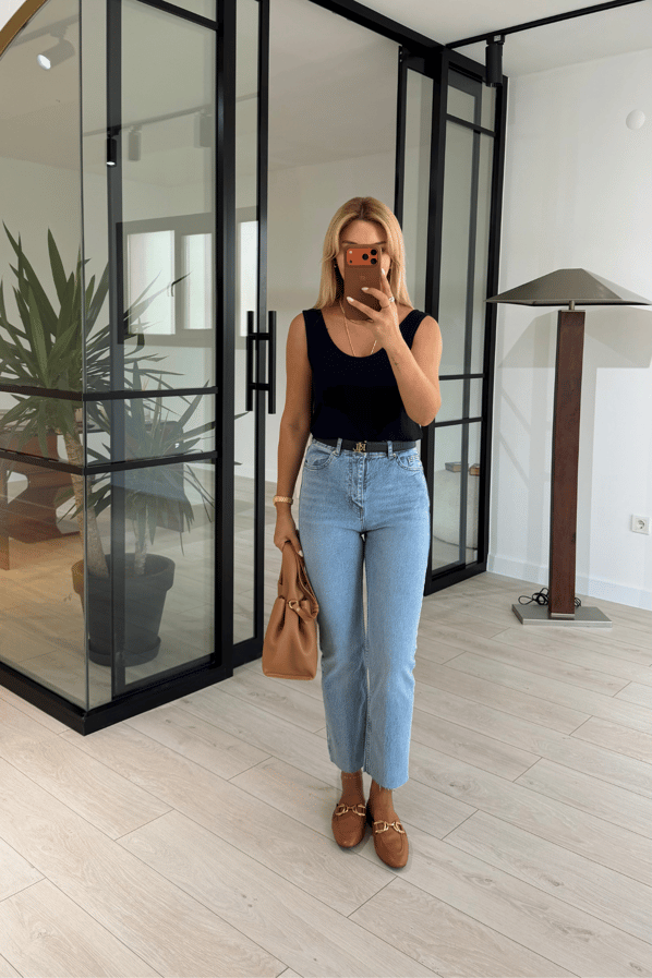 Premium Seri Kesik Paça Açık Mavi Likralı Boyfit JeanSezgi Tekin