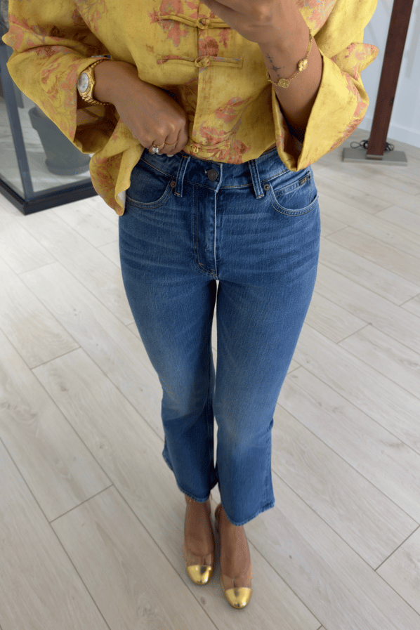 Premium Seri Mavi Yıkamalı Flare JeanSezgi Tekin