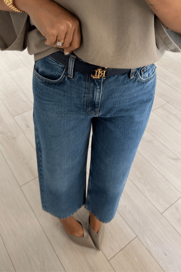 Premium Seri Mavi Yıkamalı Culotte Jean PantolonSezgi Tekin