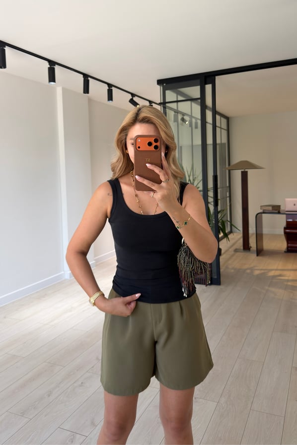 Premium Seri Ön Arka U Yaka Siyah Pike Moda AtletSezgi Tekin