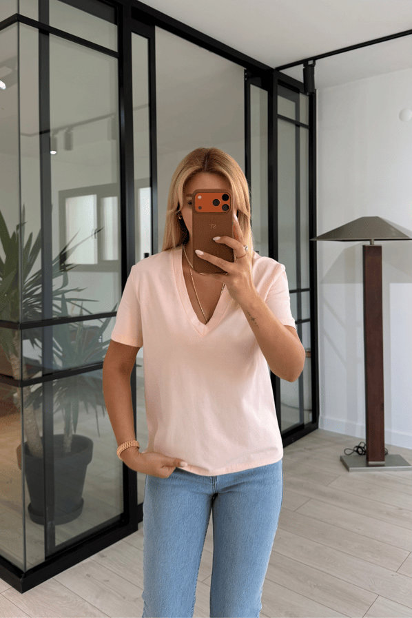 Premium Seri V Yaka Somon TshirtSezgi Tekin