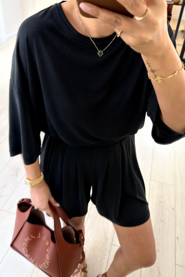 Siyah Oversize Modal TshirtSezgi Tekin