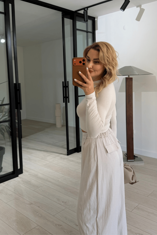 Taş Detaylı Taş Slouchy PantolonSezgi Tekin