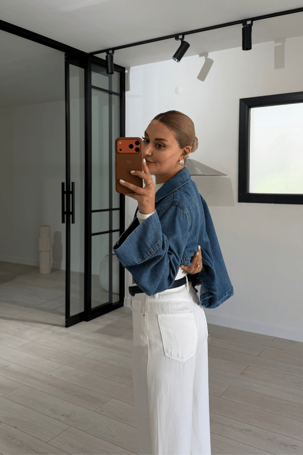Wide Leg Dökümlü Ekru Bol PantolonSezgi Tekin