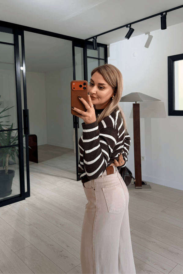 Wide Leg Dökümlü Taş Bol PantolonSezgi Tekin