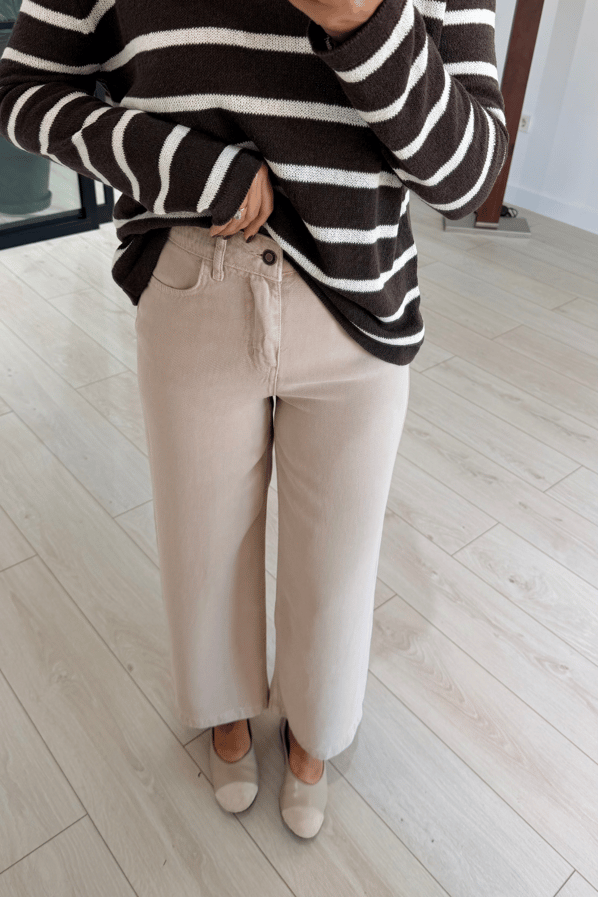 Wide Leg Dökümlü Taş Bol PantolonSezgi Tekin