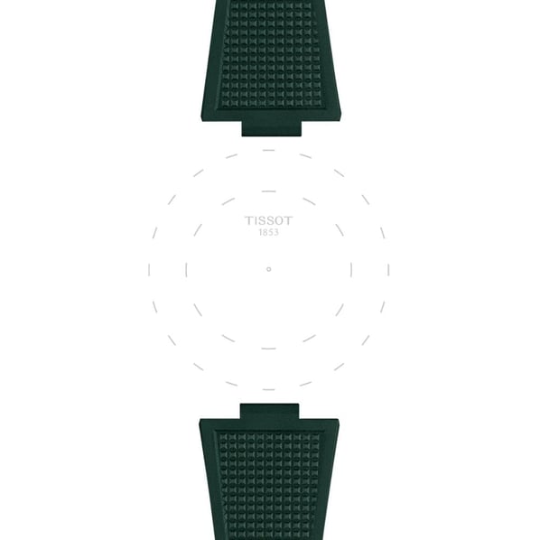 Tissot PRX 40mm için Koyu Yeşil Kauçuk Kordon Kayış T852.050.987