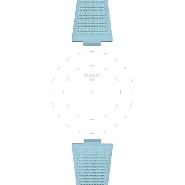 Tissot PRX 40mm için Buz Mavisi Kauçuk Kordon Kayış T852.050.985