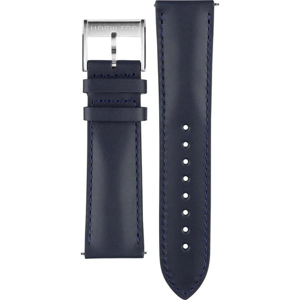 Hamilton Jazzmaster 42mm için Lacivert Deri Kordon H690000226