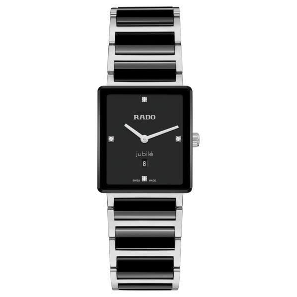 Rado Integral Diamonds R20253712 pırlantalı siyah kadran ve siyah seramik bilezikli kadın kol saati Marmaris Gold Center yetkili bayi