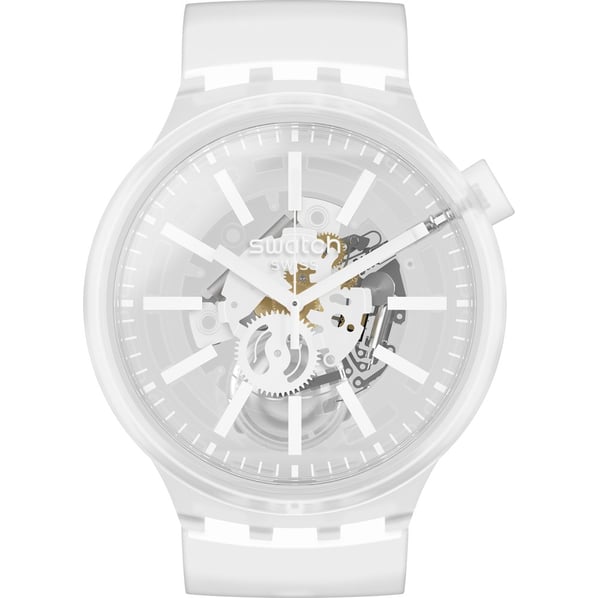 Swatch SO27E106 Big Bold WhiteInJelly Unisex Kol Saati