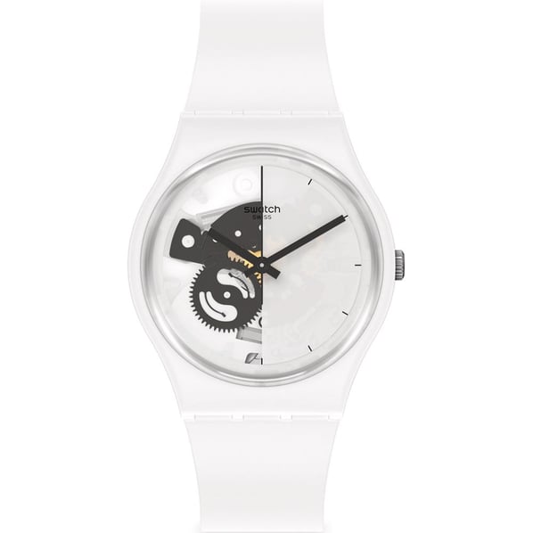 Swatch SO31W101 Live Time White Bioceramic Unisex Kol Saati