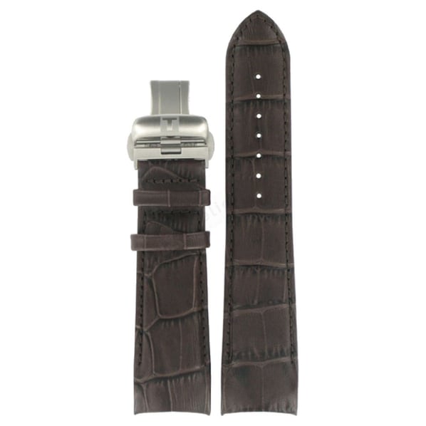 Tissot Couturier Saatler için 23/20mm Orijinal Kahverengi Deri Kordon Kayış T600.041.084 Tokalı