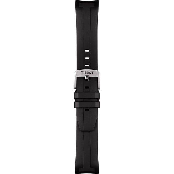 Tissot Seastar 1000 Chronograph 22/20mm Orijinal Siyah Kauçuk Kordon T603042599 T603.042.599