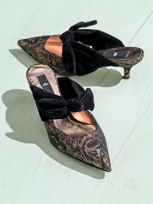Siyah kadın terlik - Elle Shoes