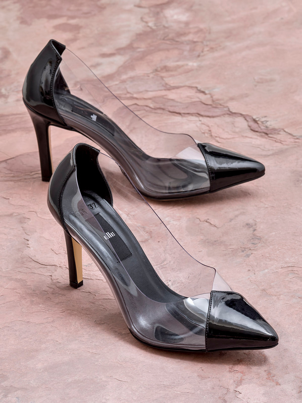 Siyah ince topuklu kadın ayakkabı - Elle Shoes