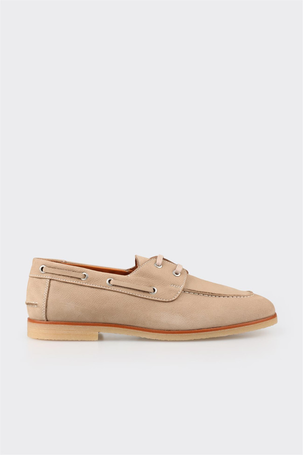 Bej deri erkek günlük ayakkabı, günlük kullanım için - Elle Shoes
