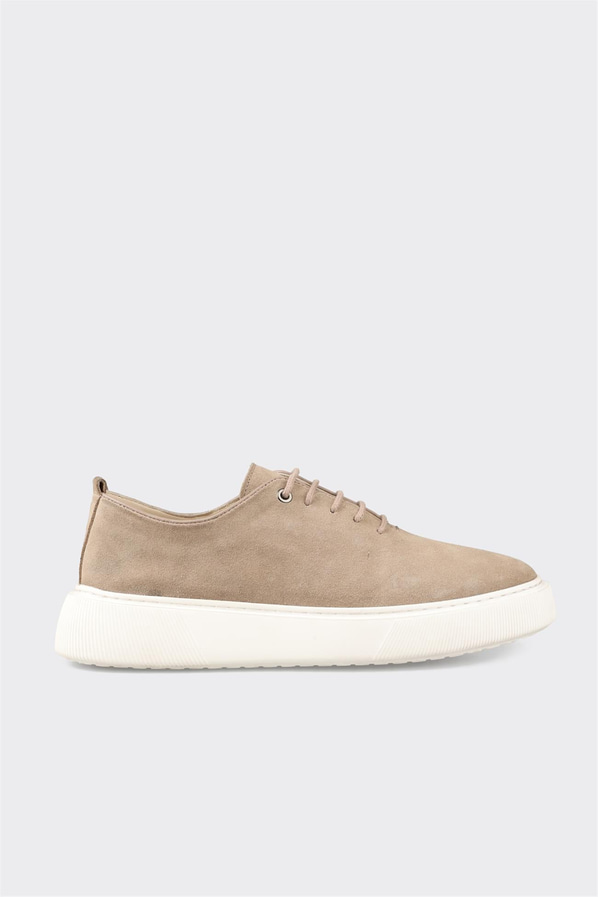 Bej deri erkek günlük ayakkabı, günlük kullanım için - Elle Shoes